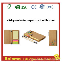 Recycled Sticky Note Memo Pad with Page Marker